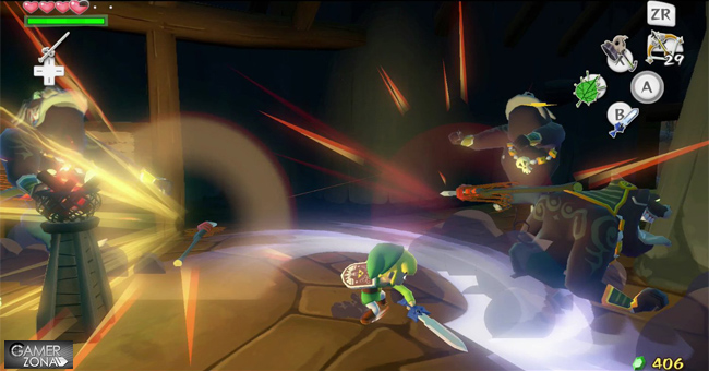 Zelda Wind Waker HD combate