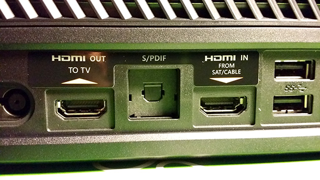 Conexiones HDMI de Xbox One.