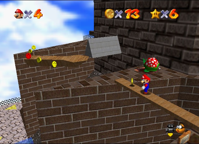 Super Mario 64 de Nintendo 64.