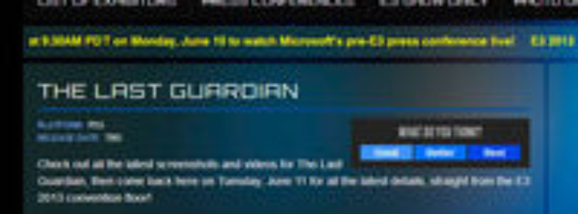 The Last Guardian estaría en el E3 y sigue siendo un juego de PlayStation 3