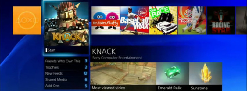PlayStation 4 interfaz