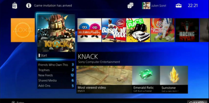 PlayStation 4 interfaz