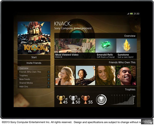 PlayStation 4 Interfaz juegos