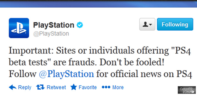 PS4 beta falsa