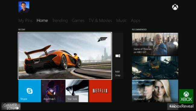 Xbox One interfaz