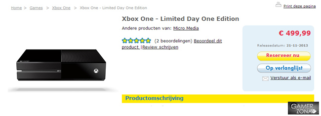 Xbox One noviembre