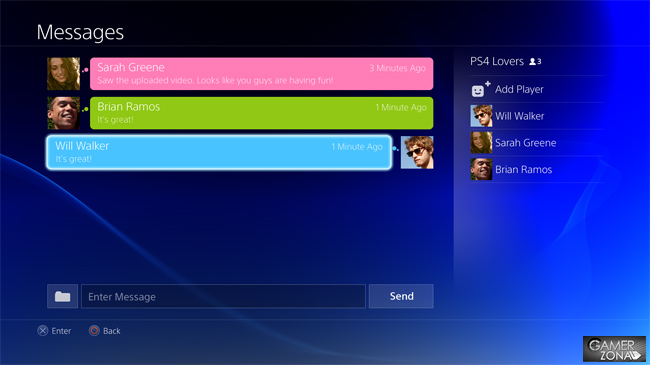 PS4 interfaz