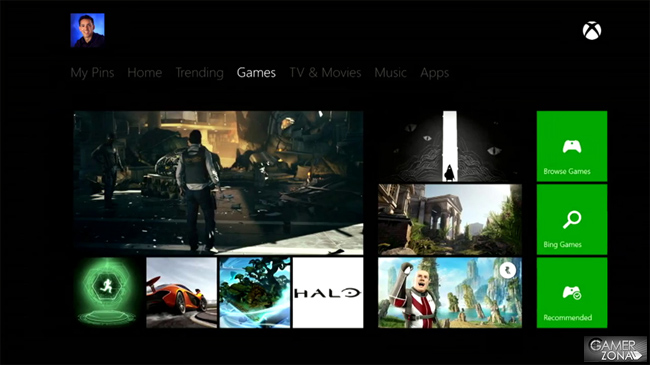 Xbox One interfaz