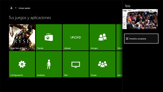Ver la tele en Xbox One mientras jugamos.