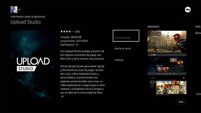 Upload de Xbox One.