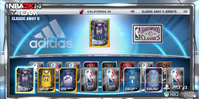 NBA 2K14 uniformes