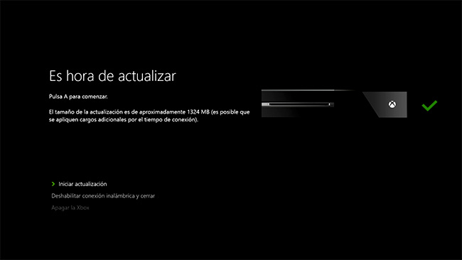 Actualización de Xbox One.