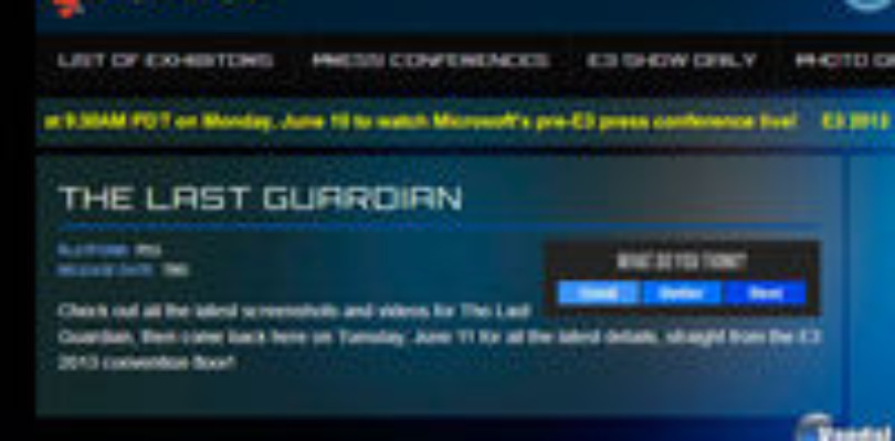 The Last Guardian estaría en el E3 y sigue siendo un juego de PlayStation 3